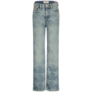 Vingino winter jeansbroek meisjes - blauw - Cato Laser Star - wide leg fit
