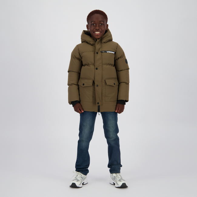 Vingino winter winterjas jongens - donker bruin - Tanso - lang