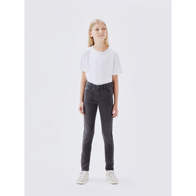 Name it winter jeans broek meisjes - donker grijs - skinny fit - NkfPolly