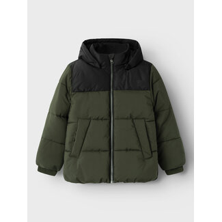 Name it winter winterjas jongens - groen - puffer - NkmMorning