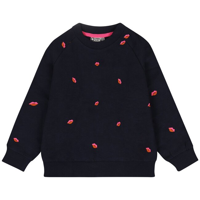 Tumble & Dry winter sweater meisjes - navy blauw - Bisous