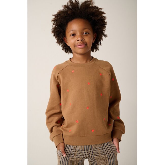 Tumble & Dry winter sweater meisjes - bruin - Belle Plagne