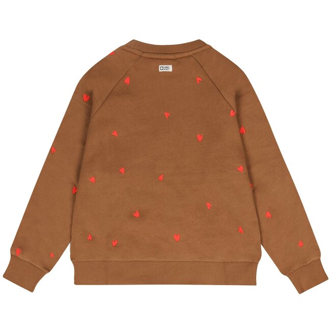 Tumble & Dry winter sweater meisjes - bruin - Belle Plagne