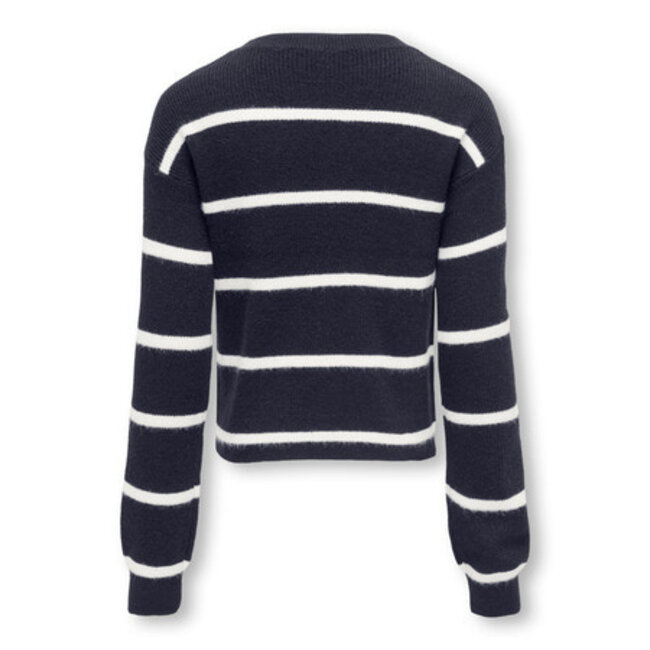 Kids ONLY winter sweater meisjes - blauw - KogFranca - loose fit, gebreid