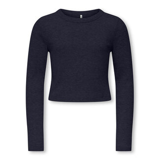 Kids ONLY winter top meisjes - blauw - KogBina - slim fit, longsleeve