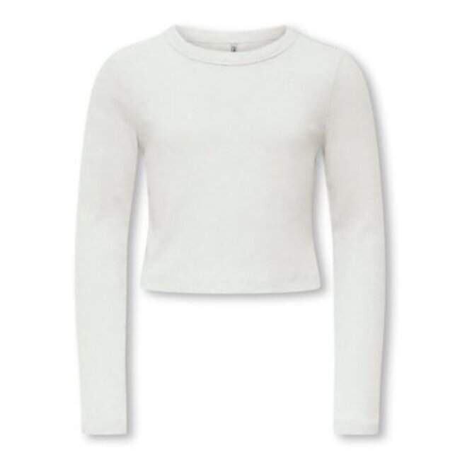 Kids ONLY winter top meisjes - wit - KogBina - slim fit, longsleeve