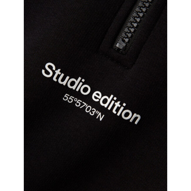 Name it winter sweater jongens - zwart - regular fit, zip - NkmBrody