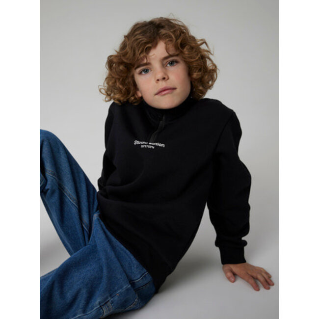 Name it winter sweater jongens - zwart - regular fit, zip - NkmBrody