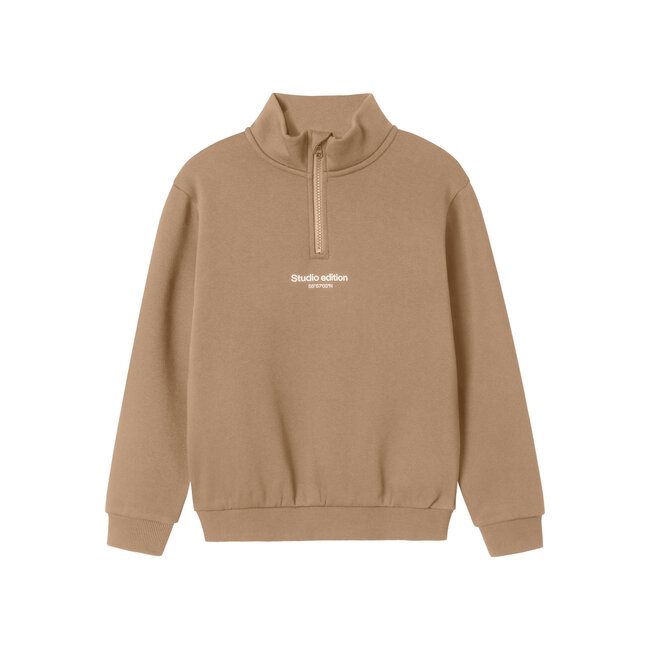 Name it winter sweater jongens - grijs - regular fit, zip - NkmBrody