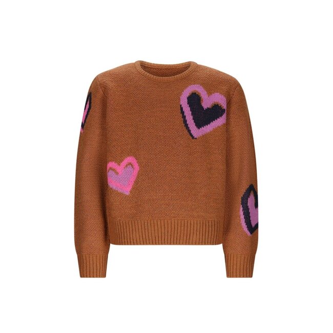 B.Nosy winter sweater meisjes - beige - Khloe - gebreid, jacquard