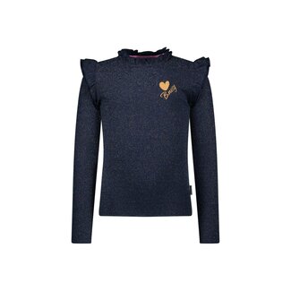 B.Nosy winter top meisjes - navy blauw - Tonya - ruffles