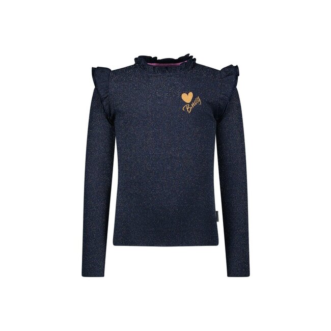 B.Nosy winter top meisjes - navy blauw - Tonya - ruffles