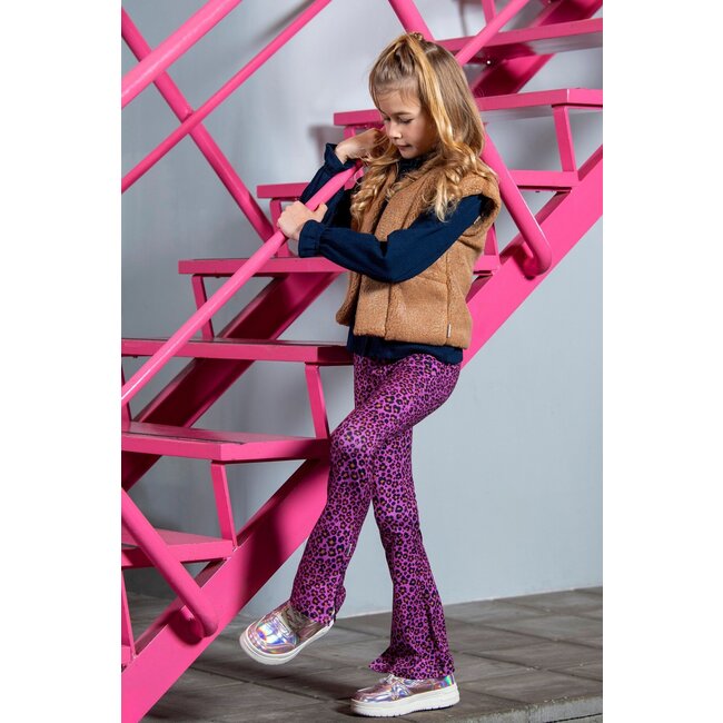B.Nosy winter flare broek meisjes - roze/paars - Phoebe