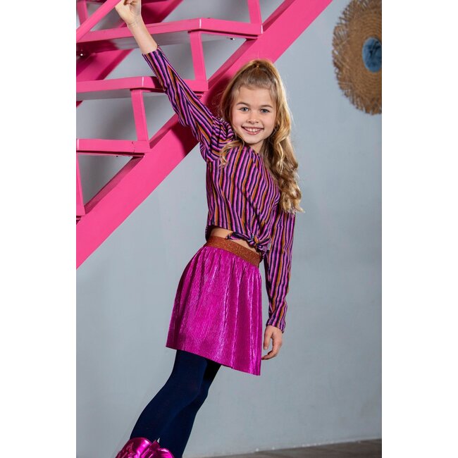 B.Nosy winter rok meisjes - roze - Roza - metallic