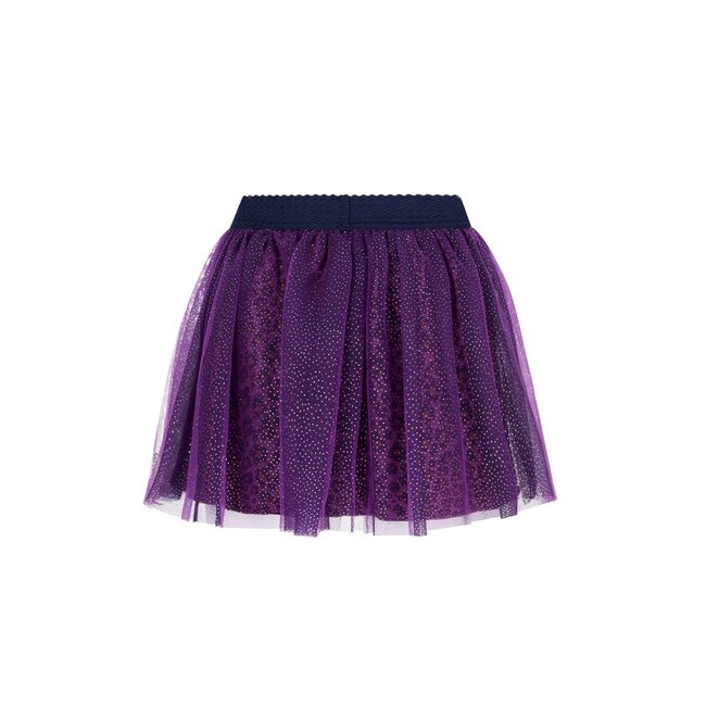 B.Nosy winter mesh rok meisjes - roze/paars - Rory - laagjes met print