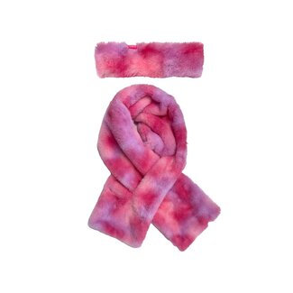 B.Nosy winter sjaal en hoofdband meisjes - roze - Anne