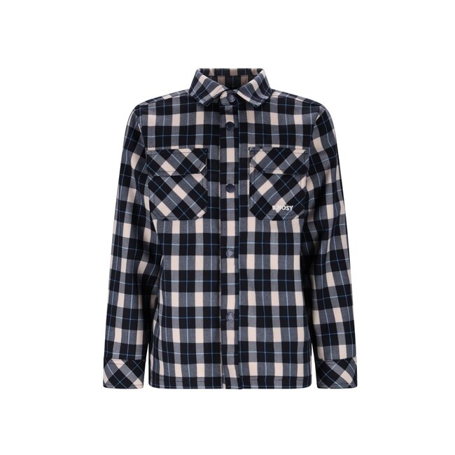 B.Nosy winter shirt jongens - navy blauw - Bas - geruit