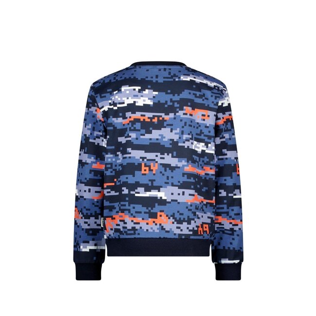 B.Nosy winter sweater jongens - blauw - Scott - print