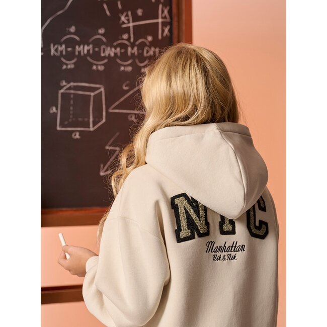 Nik&Nik winter hoodie meisjes - zand - Novan