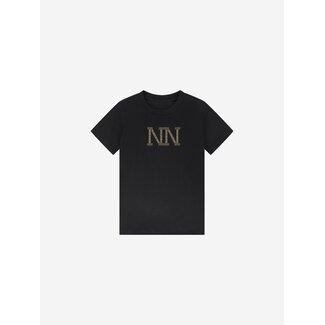 Nik&Nik winter t-shirt meisjes - zwart - Stud