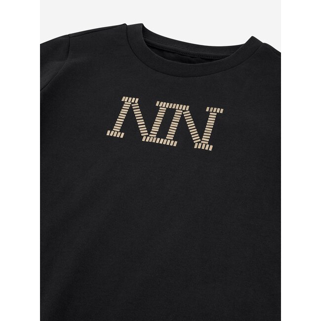 Nik&Nik winter t-shirt meisjes - zwart - Stud