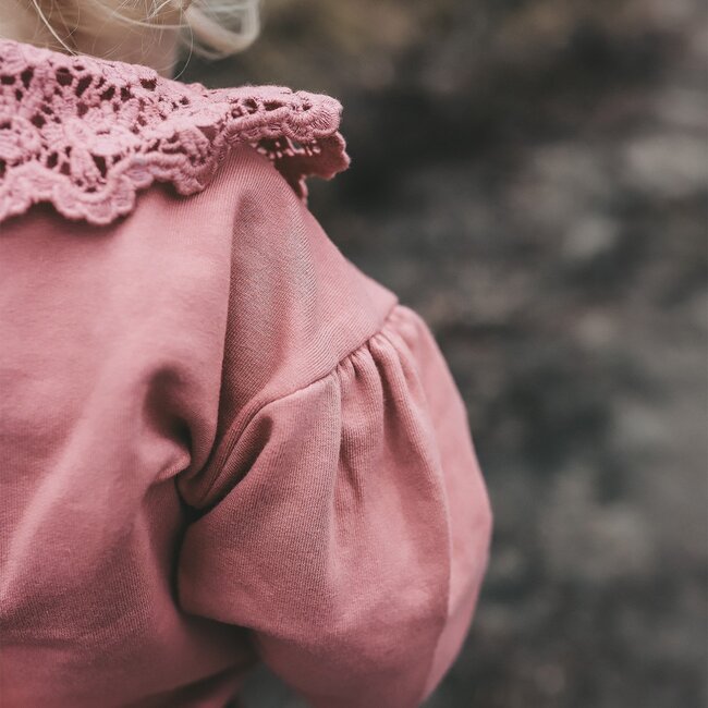 Your wishes winter sweater meisjes - roze - gebreid, gehaakt