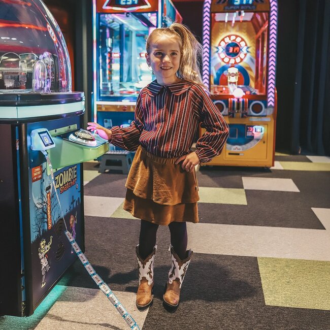 Your wishes winter rok meisjes - bruin - velvet, jersey