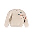 Your wishes winter sweater meisjes - grijs - geborduurde bloemen