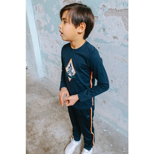 Tygo & Vito winter t-shirt jongens - navy blauw - Mason - longsleeve