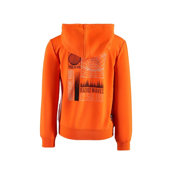 Tygo & Vito winter hoodie jongens - oranje - Henk