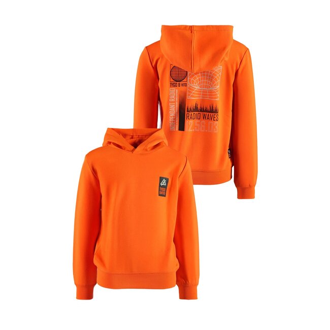 Tygo & Vito winter hoodie jongens - oranje - Henk