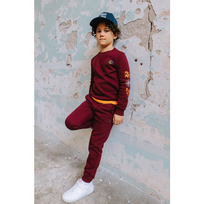 Tygo & Vito winter sweater jongens - bordeaux rood - Sven