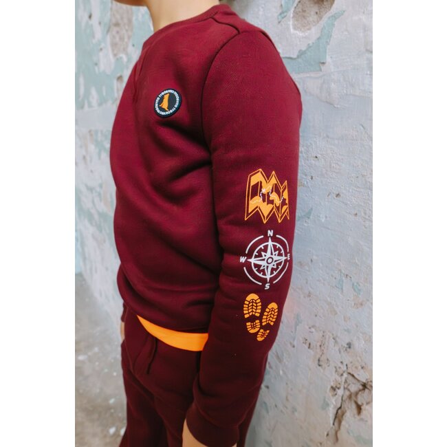 Tygo & Vito winter sweater jongens - bordeaux rood - Sven