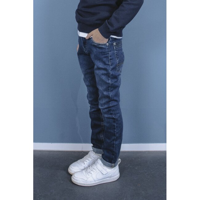 Tygo & Vito winter jeans broek jongens - donker blauw - skinny fit - stretch