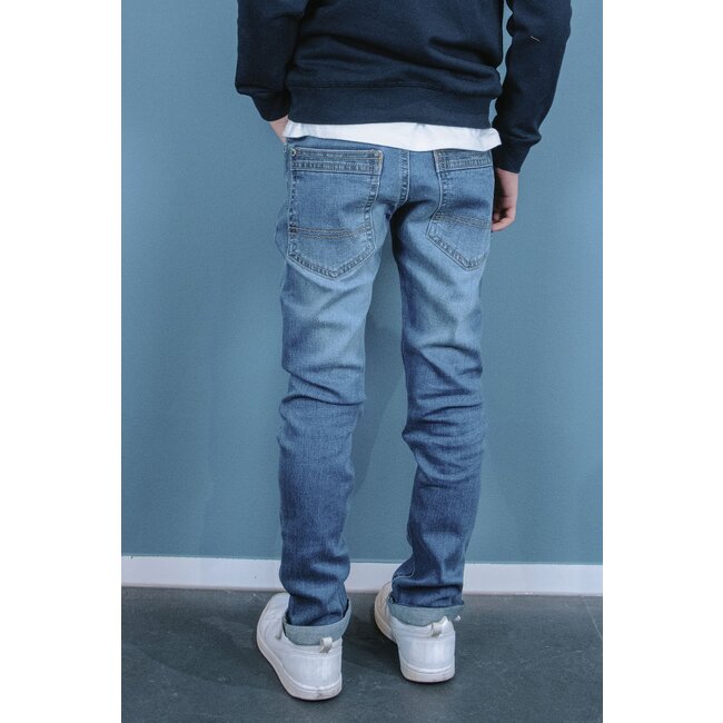 Tygo & Vito winter jeans broek jongens - medium blauw - skinny fit - stretch