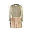Like Flo winter jurk meisjes - zand - Mira - mesh top + metallic rok