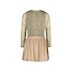 Like Flo winter jurk meisjes - zand - Mira - mesh top + metallic rok