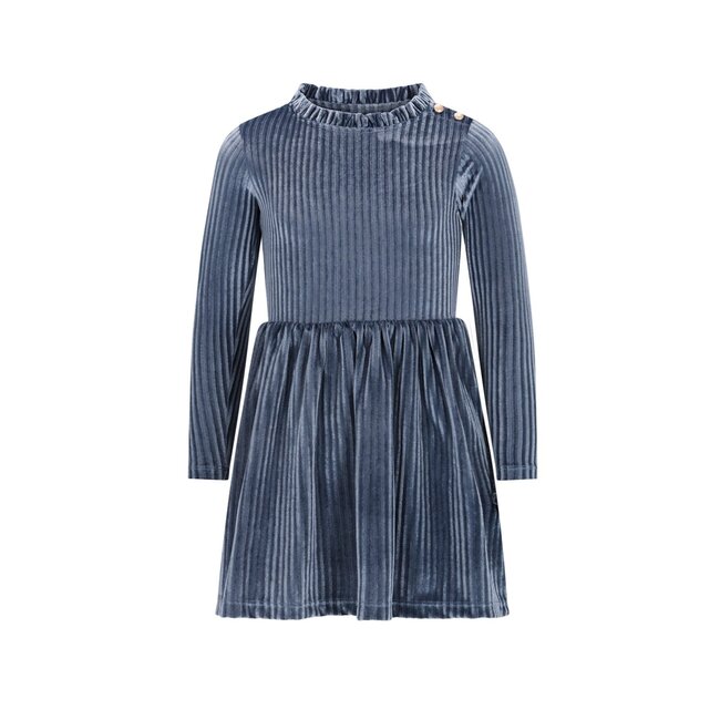 Like Flo winter jurk meisjes - blauw - Mara - knopen op mouw