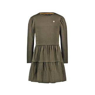 Like Flo winter jersey jurk meisjes - groen - Messie - jacquard