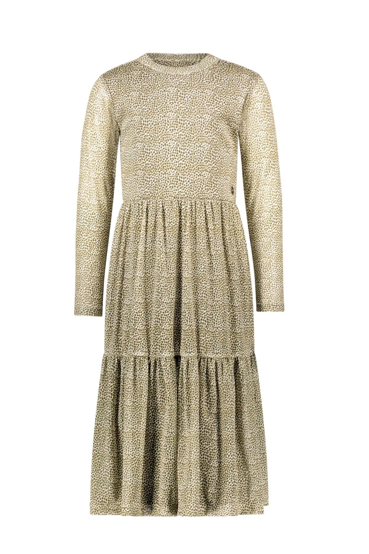 Like Flo winter mesh midi jurk meisjes - zand - Mae - AOP