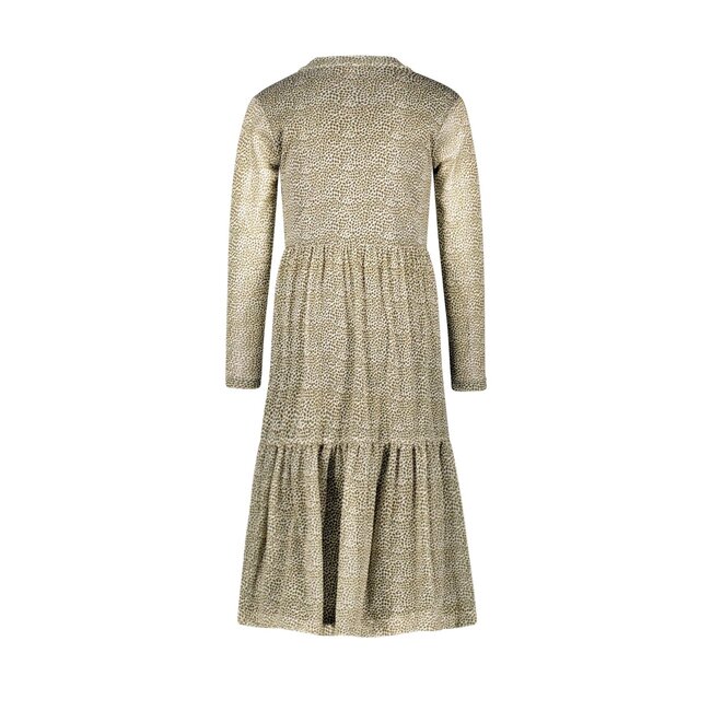 Like Flo winter mesh midi jurk meisjes - zand - Mae - AOP