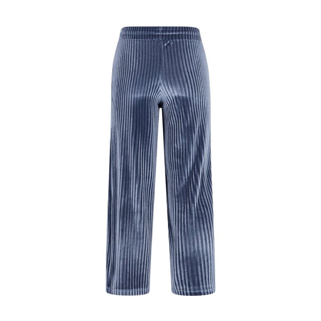 Like Flo winter velvet wide leg broek meisjes - blauw - Fem
