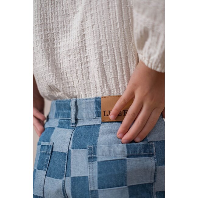 Like Flo winter short meisjes - blauw - Fini - geweven