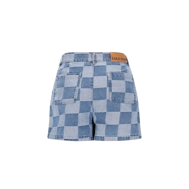Like Flo winter short meisjes - blauw - Fini - geweven