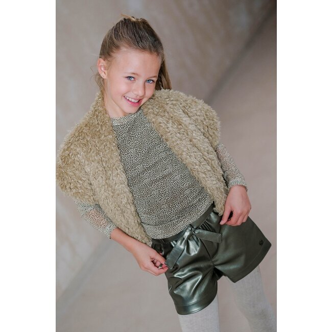 Like Flo winter mesh top meisjes - zand - Estee