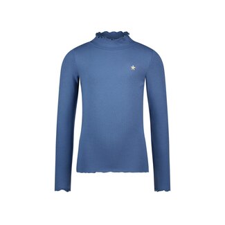 Like Flo winter t-shirt meisjes - blauw - Eef - rib - col