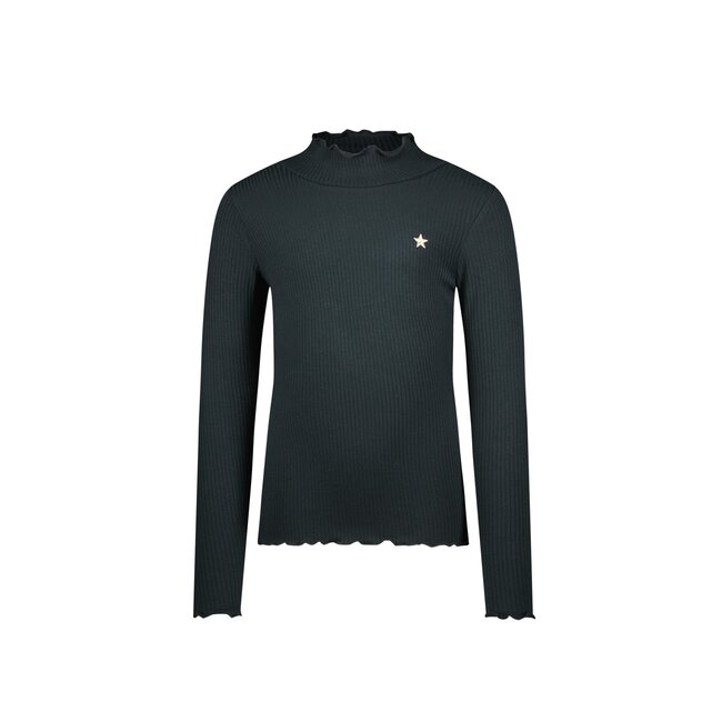 Like Flo winter t-shirt meisjes - grijs - Eef - rib - col