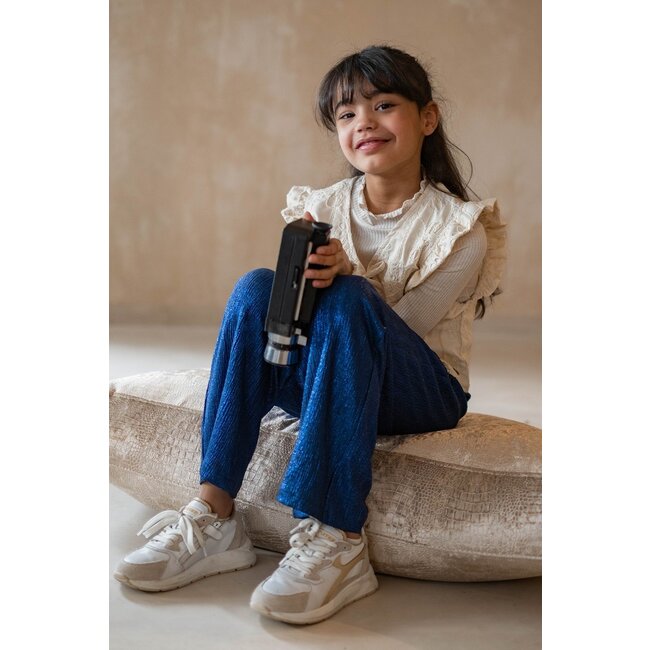 Like Flo winter gilet meisjes - beige - Dia - nep strik sluiting