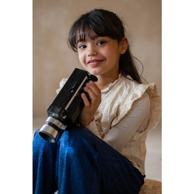 Like Flo winter gilet meisjes - beige - Dia - nep strik sluiting