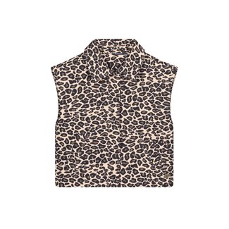 Like Flo winter gilet meisjes - blauw/beige - Dua - geweven - panter